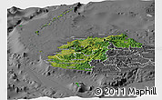 Satellite Panoramic Map of Western, desaturated