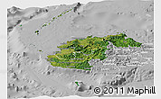 Satellite Panoramic Map of Western, lighten, desaturated
