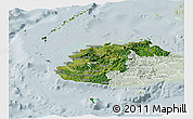 Satellite Panoramic Map of Western, lighten