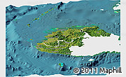 Satellite Panoramic Map of Western, single color outside