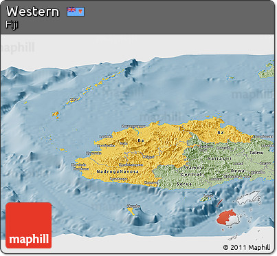 Savanna Style Panoramic Map of Western