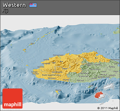 Savanna Style Panoramic Map of Western