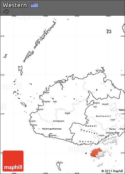 Blank Simple Map of Western