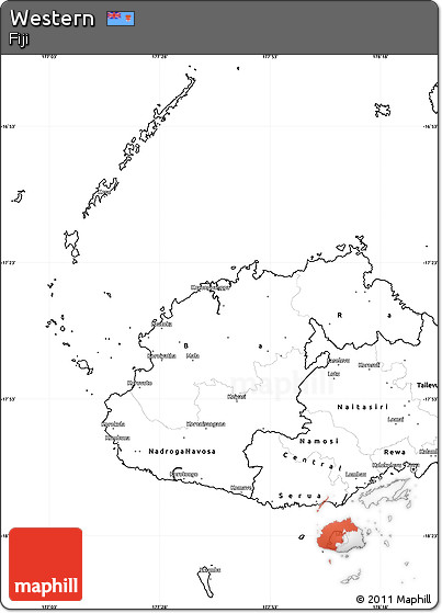 Blank Simple Map of Western