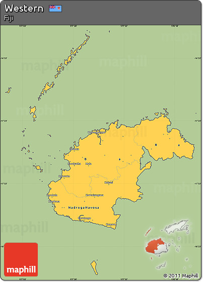 Savanna Style Simple Map of Western, cropped outside