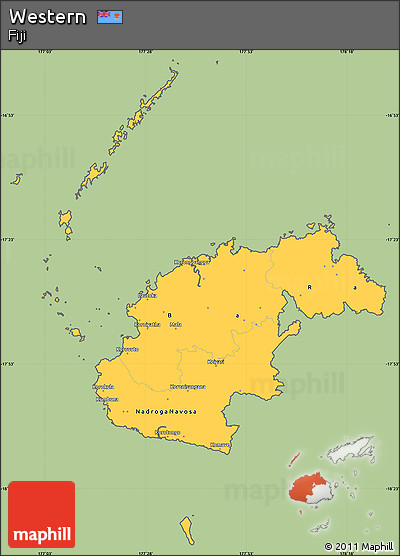 Savanna Style Simple Map of Western, cropped outside