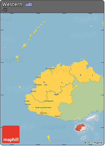 Savanna Style Simple Map of Western, single color outside