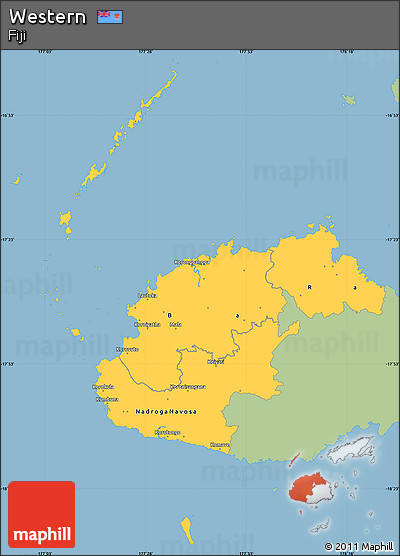 Savanna Style Simple Map of Western, single color outside