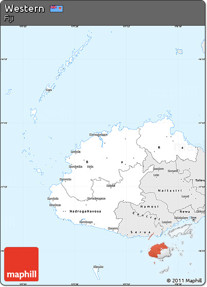 Silver Style Simple Map of Western