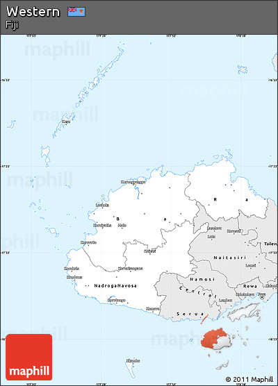 Silver Style Simple Map of Western