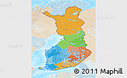 Political 3D Map of Finland, lighten, land only
