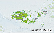 Physical 3D Map of Ahvenanmaa, lighten