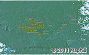 Satellite 3D Map of Ahvenanmaa, single color outside