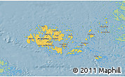 Savanna Style 3D Map of Ahvenanmaa, single color outside