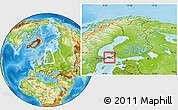 Physical Location Map of Ahvenanmaa, within the entire country