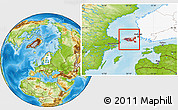 Physical Location Map of Ahvenanmaa, highlighted country