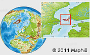 Physical Location Map of Ahvenanmaa