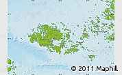 Physical Map of Ahvenanmaa