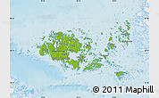 Physical Map of Ahvenanmaa, single color outside