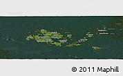 Satellite Panoramic Map of Ahvenanmaa, darken
