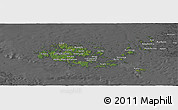 Satellite Panoramic Map of Ahvenanmaa, desaturated