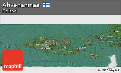 Satellite Panoramic Map of Ahvenanmaa