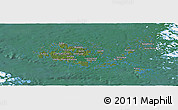 Satellite Panoramic Map of Ahvenanmaa, single color outside