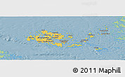 Savanna Style Panoramic Map of Ahvenanmaa, single color outside