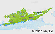 Physical 3D Map of Etelä-Suomi, single color outside
