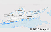 Silver Style 3D Map of Etelä-Suomi, single color outside