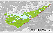 Physical 3D Map of Etelä-Karjala, lighten, desaturated