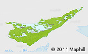 Physical 3D Map of Etelä-Karjala, single color outside