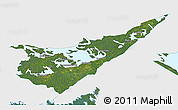 Satellite 3D Map of Etelä-Karjala, single color outside