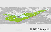 Physical Panoramic Map of Etelä-Karjala, lighten, desaturated