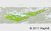 Physical Panoramic Map of Etelä-Karjala, lighten, semi-desaturated