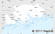 Silver Style Simple Map of Itä-Uusimaa