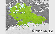 Physical 3D Map of Kymenlaakso, desaturated