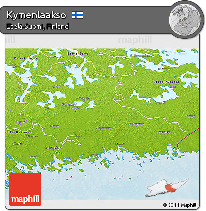 Physical 3D Map of Kymenlaakso
