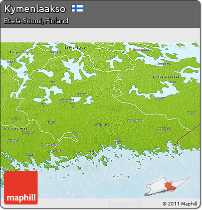 Physical 3D Map of Kymenlaakso