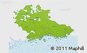 Physical 3D Map of Kymenlaakso, single color outside