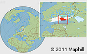 Savanna Style Location Map of Kymenlaakso, highlighted parent region