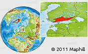 Physical Location Map of Etelä-Suomi