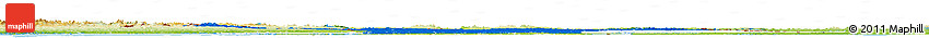 Flag Horizon Map of Finland, physical outside, flag aligned to the middle