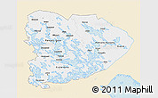 Classic Style 3D Map of Itä-Suomi, single color outside
