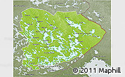 Physical 3D Map of Itä-Suomi, semi-desaturated