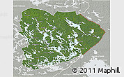 Satellite 3D Map of Itä-Suomi, lighten, semi-desaturated