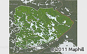 Satellite 3D Map of Itä-Suomi, semi-desaturated