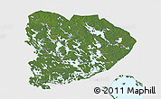 Satellite 3D Map of Itä-Suomi, single color outside