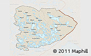 Shaded Relief 3D Map of Itä-Suomi, lighten