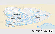 Classic Style Panoramic Map of Itä-Suomi, single color outside